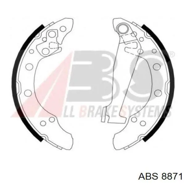 Zapatas de frenos de tambor traseras 8871 ABS