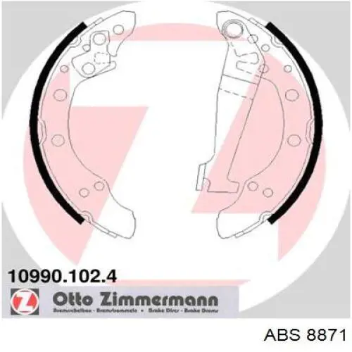 Купить 8871 ABS Задние барабанные тормозные колодки