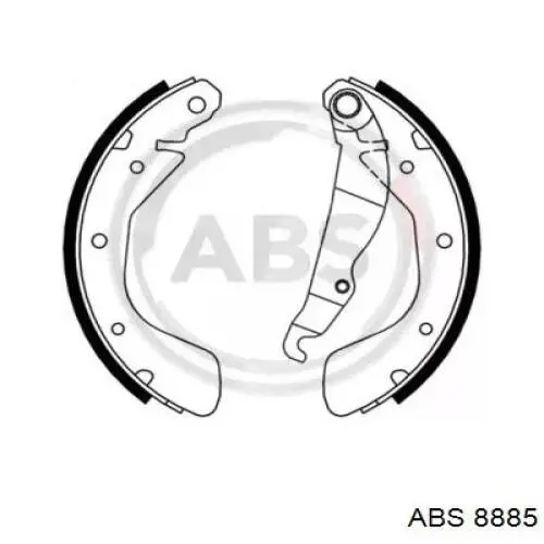 Купить 8885 ABS Задние барабанные тормозные колодки