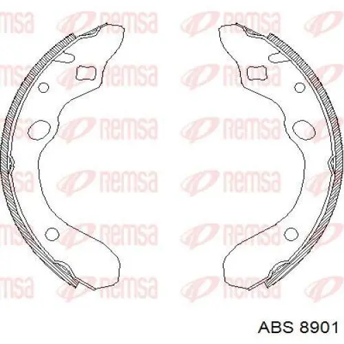 Купить 8901 ABS Задние барабанные тормозные колодки