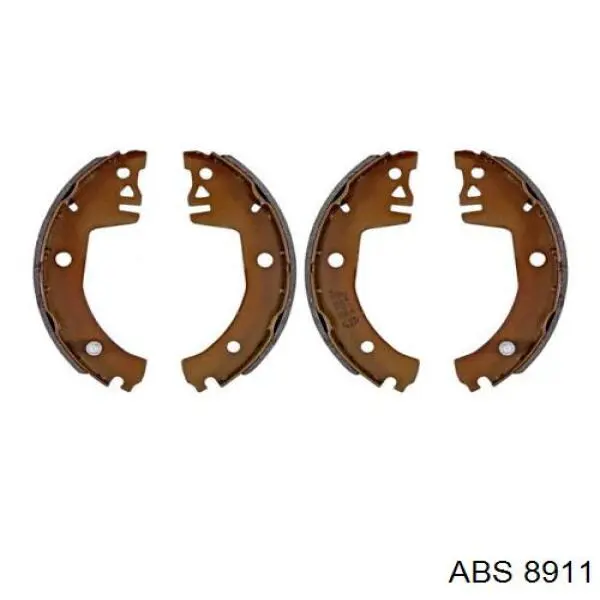 8911 ABS колодки тормозные задние барабанные