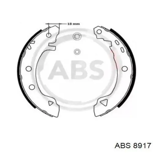 8917 ABS колодки тормозные задние барабанные
