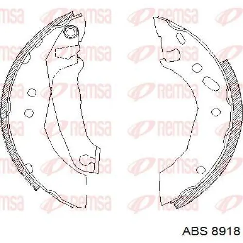 Zapatas de frenos de tambor traseras 8918 ABS