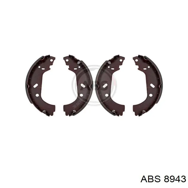 8943 ABS колодки тормозные задние барабанные