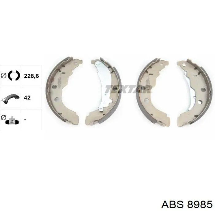 8985 ABS колодки тормозные задние барабанные