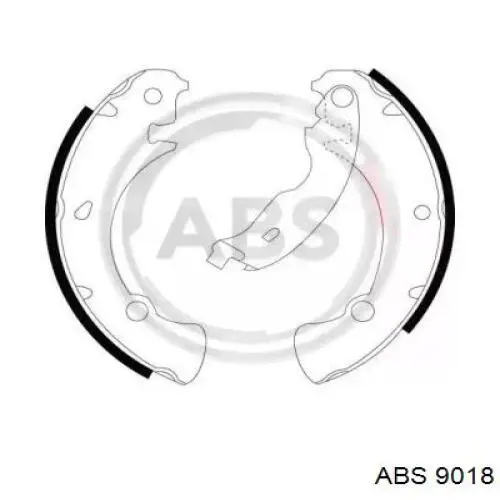 Задние барабанные колодки 9018 ABS