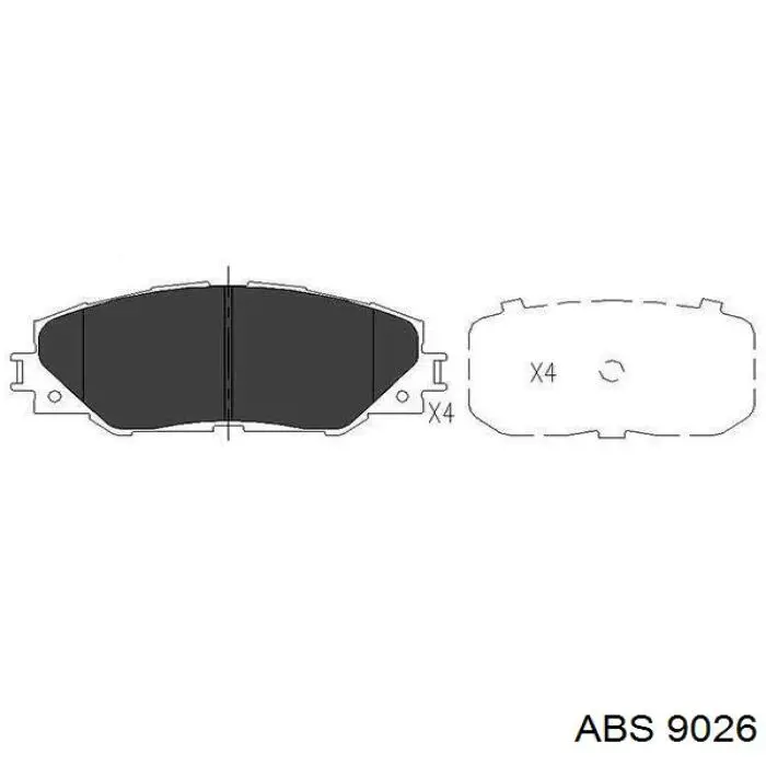 Купить 9026 ABS Задние барабанные тормозные колодки