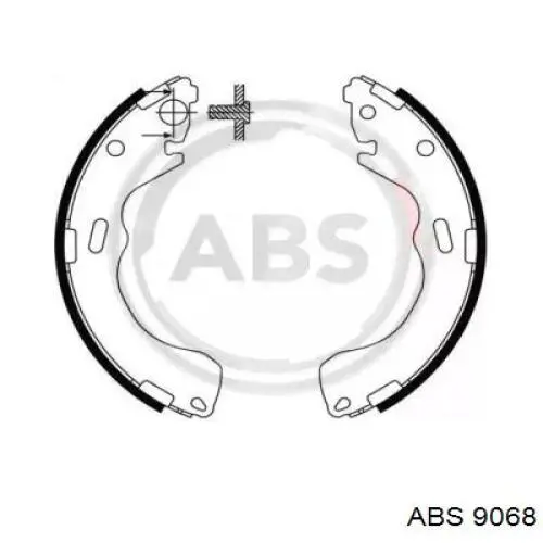 Задние барабанные колодки 9068 ABS