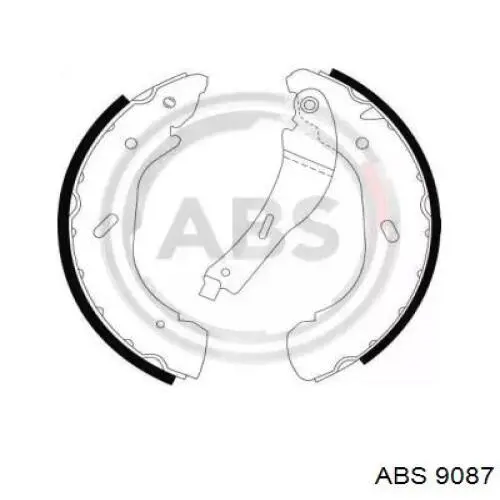 Задние барабанные колодки 9087 ABS