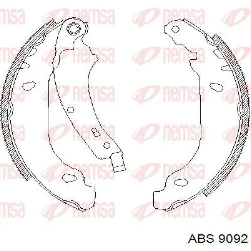 Купить 9092 ABS Задние барабанные тормозные колодки