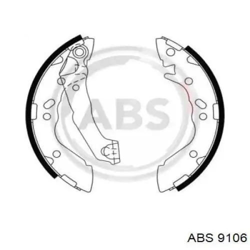 9106 ABS колодки тормозные задние барабанные