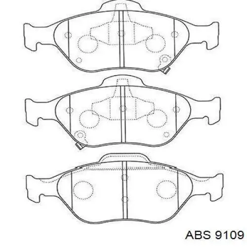 Купить 9109 ABS Колодки ручника/стояночного тормоза