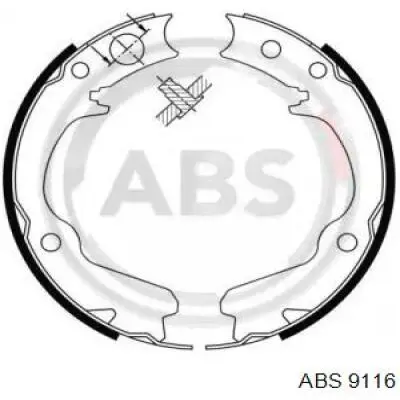 9116 ABS колодки ручника (стояночного тормоза)