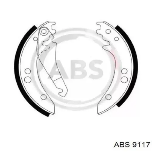 Задние барабанные колодки 9117 ABS