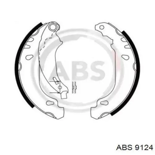 9124 ABS колодки тормозные задние барабанные