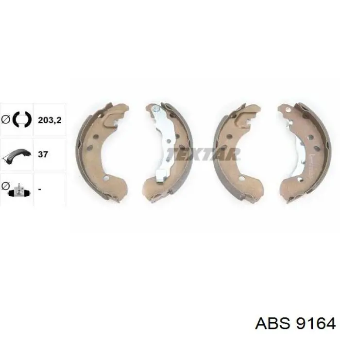Купить 9164 ABS Задние барабанные тормозные колодки