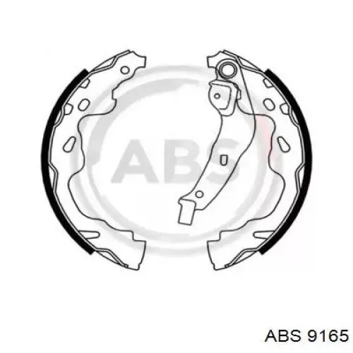 Купить 9165 ABS Задние барабанные тормозные колодки