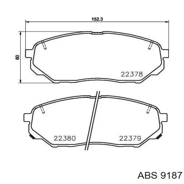 Купить 9187 ABS Колодки ручника/стояночного тормоза