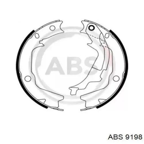 9198 ABS колодки ручника (стояночного тормоза)