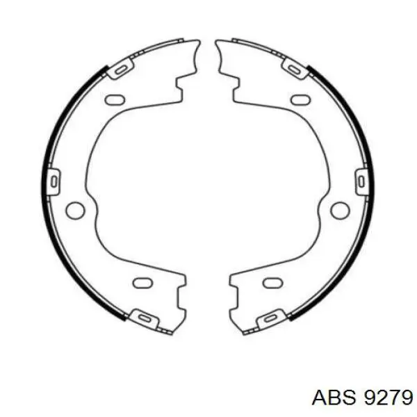 9279 ABS колодки ручника (стояночного тормоза)