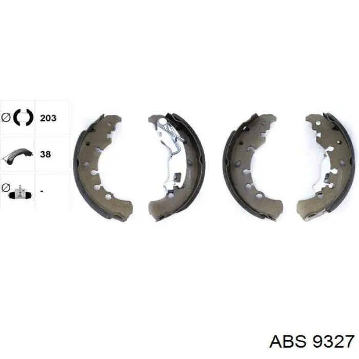 Купить 9327 ABS Задние барабанные тормозные колодки