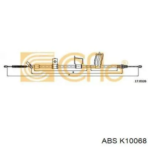 Купить K10068 ABS Задний правый трос ручника