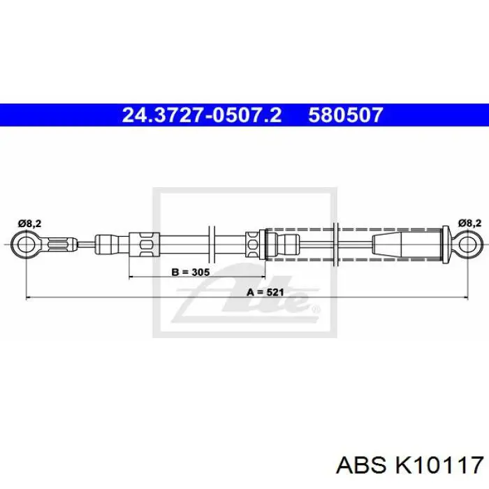 K10117 ABS Трос ручного тормоза