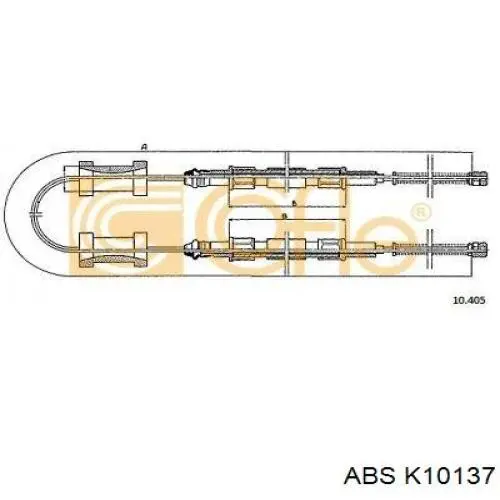 Купить K10137 ABS Трос стояночного тормоза задний левый