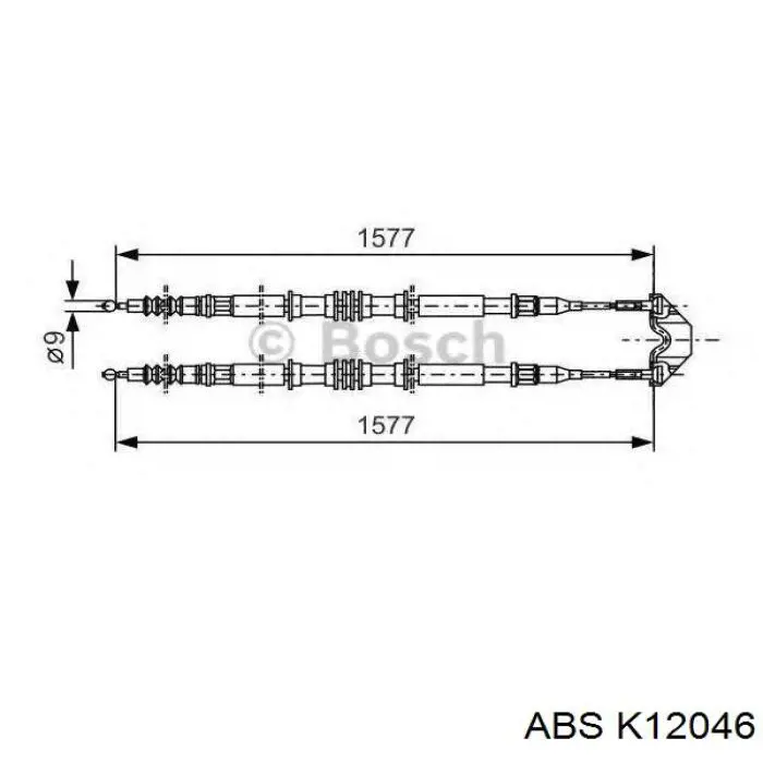 Задний трос ручника ABS K12046 цена, от 16.77 USD