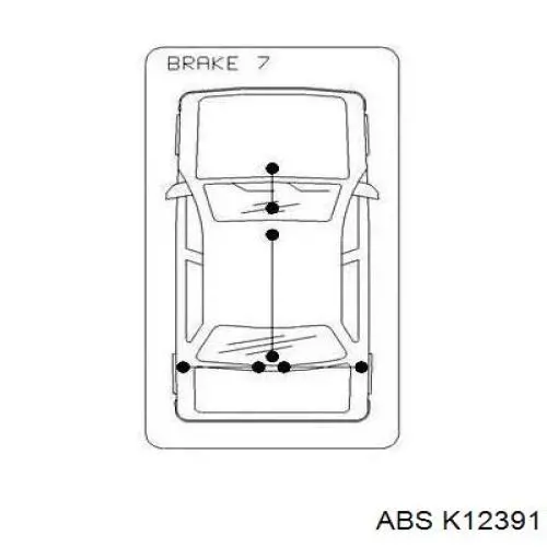 Купить K12391 ABS Передний трос ручника