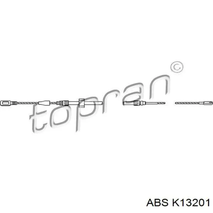 Купить K13201 ABS Передний трос ручника