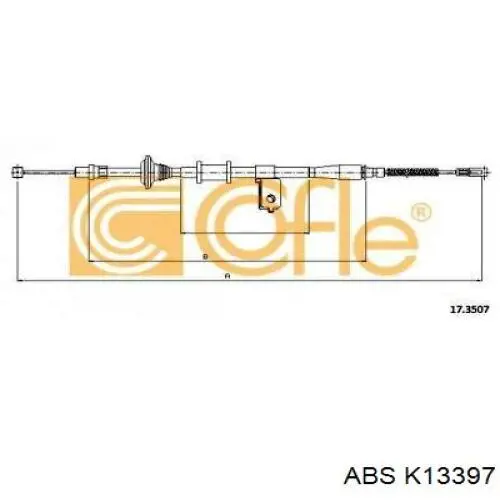 Трос ручника K13397 ABS