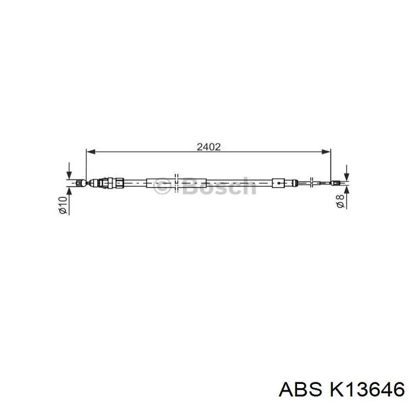 Задний трос ручника ABS K13646 цена, от 14.92 USD
