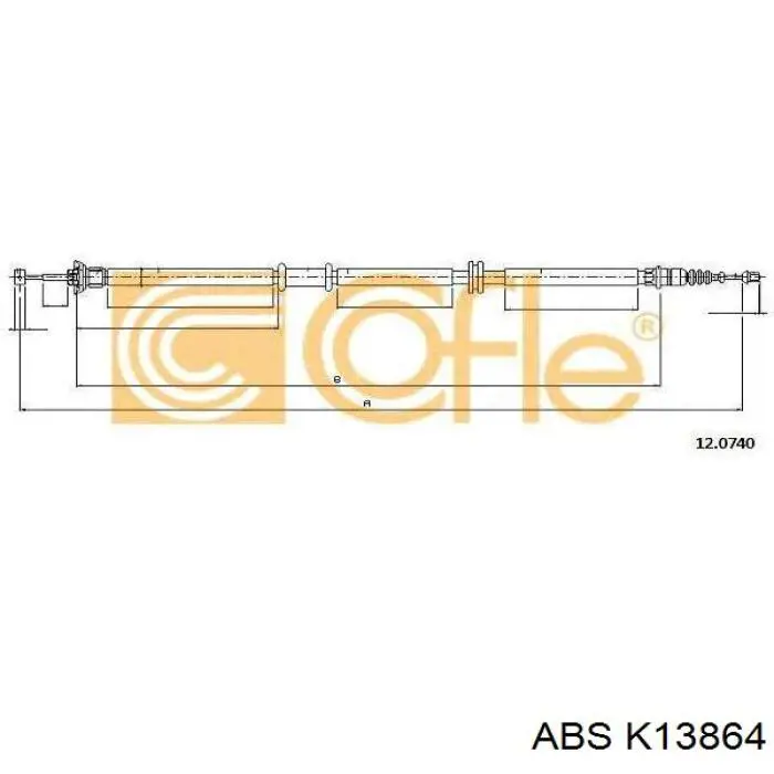 Трос стояночного тормоза задний правый Linex 140253 цена, от 12.00 USD