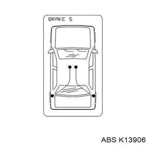 Трос стояночного тормоза задний правый ABS K13906 цена, от 24.26 USD