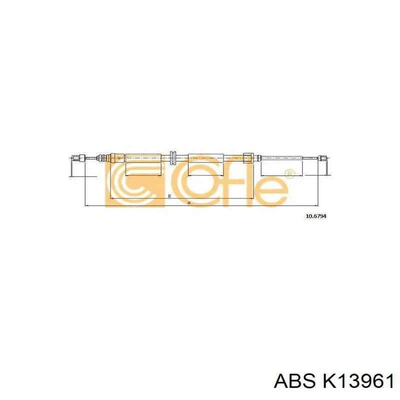 Cable de freno de mano trasero derecho/izquierdo K13961 ABS