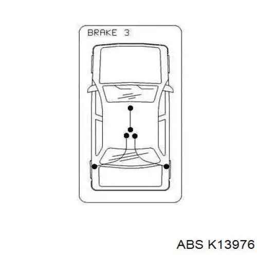 Купить K13976 ABS Передний трос ручника