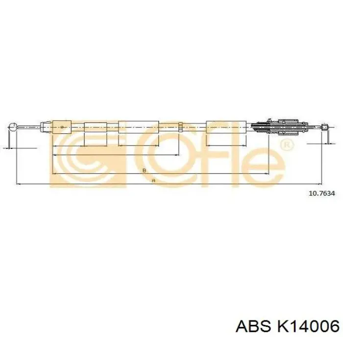 Задний трос ручника ABS K14006 цена, от 15.27 USD