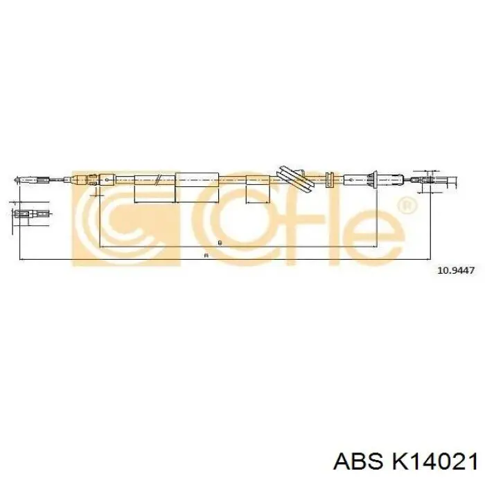 Трос ручника задний Mercedes A211420238564