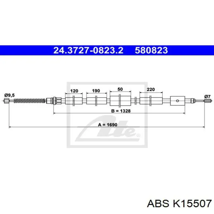 Задний трос ручника ABS K15507 цена, от 8.26 USD