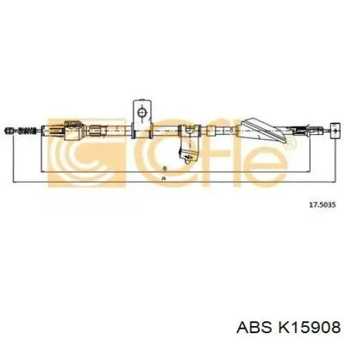 Задний трос ручника J3938002 Jakoparts