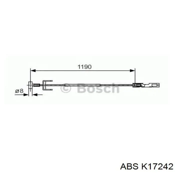 Трос ручного тормоза, промежуточный ABS K17242 цена, от 4.52 USD