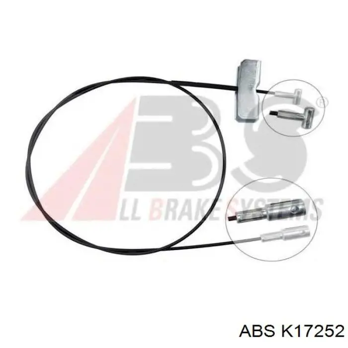 Трос ручного тормоза промежуточный K17252 ABS
