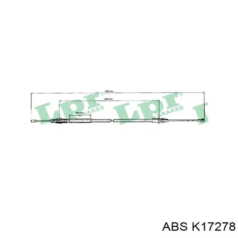 Трос ручного тормоза задний ABS K17278 цена, от 6.12 USD