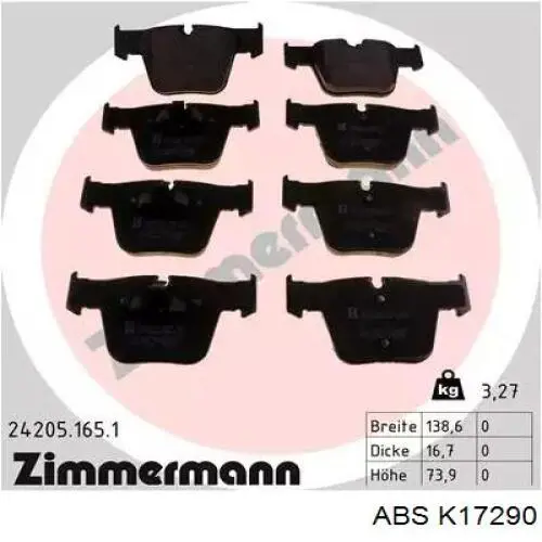 Трос ручного тормоза задний ABS K17290 цена, от 25.06 USD