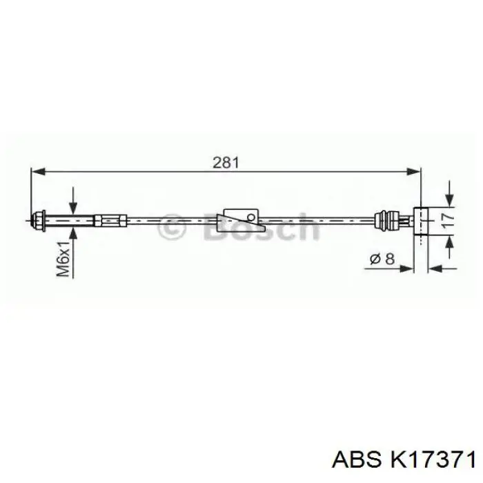 Трос ручного тормоза передний ABS K17371 цена, от 3.27 USD