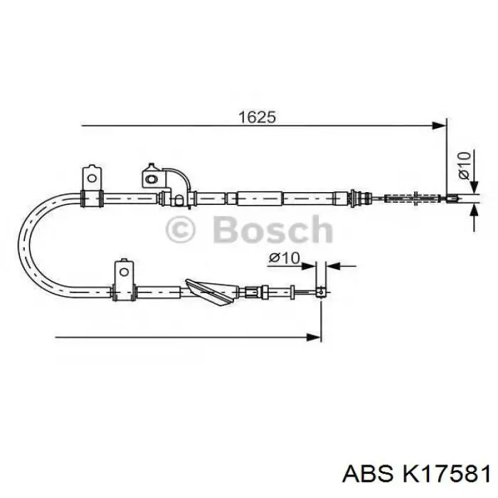 Купить K17581 ABS Задний правый трос ручника