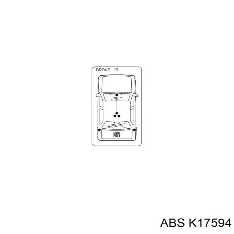 Cable de freno de mano trasero derecho/izquierdo K17594 ABS