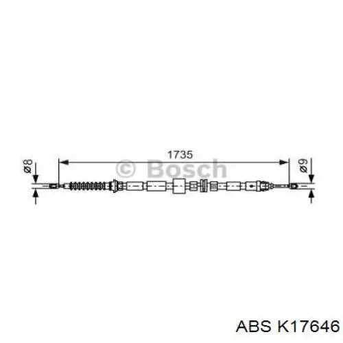 Задний трос ручника ABS K17646 цена, от 8.44 USD