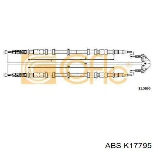 320796 Maxgear Трос ручного тормоза задний правый/левый